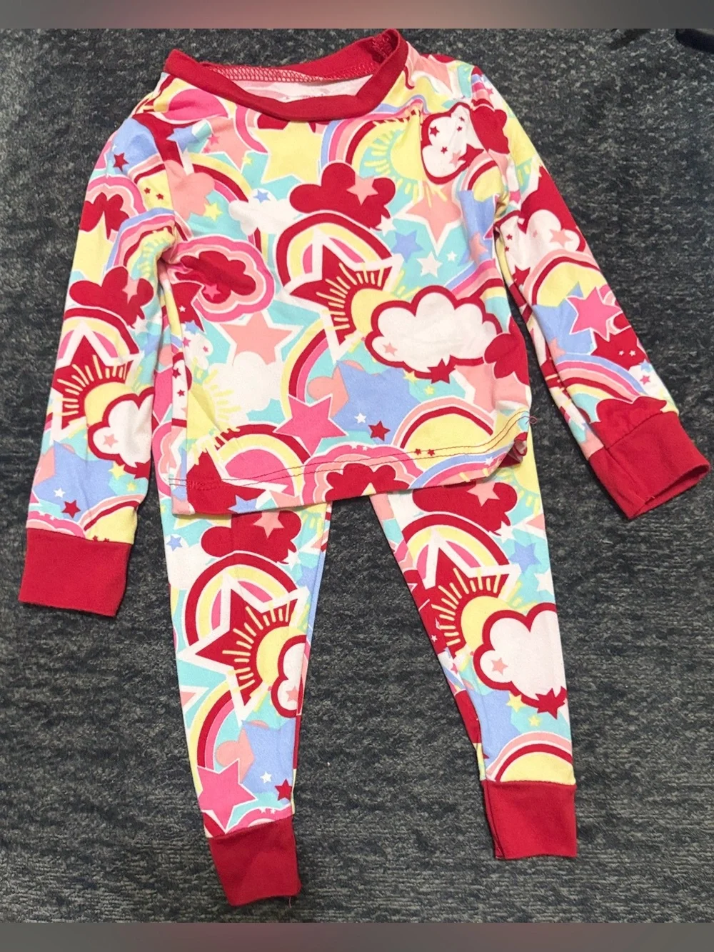 Infant Rainbow Cloud & Star Pajama Set - 22 months